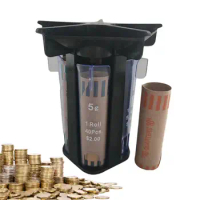 Coin Roller Machine 5-in-1 Coin Sorter Tube Change Counter Machine Coin Bank Holder Coin Separator For Use Together With Coin