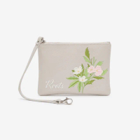 【Roots】Roots 小皮件- SMALL WRISTLET FLORAL零錢包(灰色)
