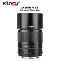 Viltrox 56mm F1.4 Camera Lens Auto Focus Prime Large Aperture Portrait APS-C AF Camera Lenses for Sony E-mount Camera A7R A6600