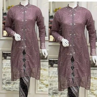 INAZ Setelan Rok Kebaya Wanita Modern Tunik Bahan Brukat Model Kebaya Modern taro