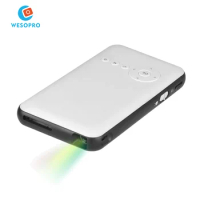 Mini Portable Home Theater Projector LED Pocket Projector 4K Android 7.1 DLP Smart mobile Projector Support 1G8G UK IPTV