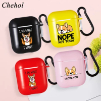 Funny Corgi Soft Silicone Earphones Protective Cases for Apple Airpods Pro 1 2 Bluetooth Wireless Headphone Case Headset Covers