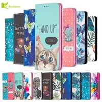 Leather Case For Xiaomi Poco M3 Case For Xiomi Poco M3 M 3 M2010J19CG Fundas 3D Wallet Stand Book Flip Cover Cat Painted Coque