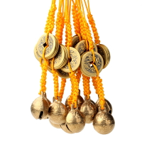 銅虎頭鈴鐺鑰匙扣民族風鈴鐺掛件包包掛飾吉祥飾品工藝禮品