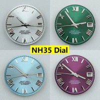 28.5mm NH35 Dial Watch S Dial Roman Numeral Face for Datejust Seiko NH35 NH36 Automatic Mechanical Movement Watch Mod Parts