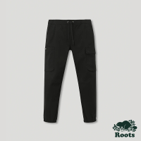 【Roots】Roots 男裝- 運動派對系列 口袋設計工作長褲(黑色)