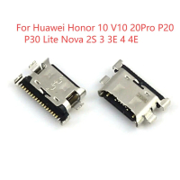ขั้วต่อ Micro USB Type C, ซ็อกเก็ตพอร์ตชาร์จแท่นชาร์จแจ็ค, 5-50 ชิ้น, สำหรับ Huawei Honor 10, V10, 2