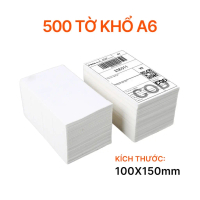 Giấy In Nhiệt Tự Dính A6 Tệp 500 Tờ Có Sẵn Lớp Dán, In Đơn Thương Mại Điện Tử - HPRT, Gprinter, Gode