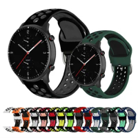 Silicone 22mm Watchband For Amazfit GTR2 / GTR 2e / GTR 47mm Easy Fit Wrist Strap For Amazfit Pace / Stratos 1 2 3 Bracelet
