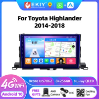 EKIY T7 Android Car Radio ForToyota Highlander 2014-2018 Multimedia Video Player Carplay No 2Din DVD Navigation Stereo Head Unit