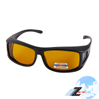 【Z-POLS】頂級消光質感框 搭配釣魚專用茶Polarized偏光抗UV400包覆式太陽眼鏡(有無近視皆可用 抗UV400)