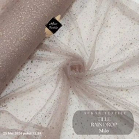 [0.5 METER] Kain Tille Sugar Candy Raindrop - Lebar 1.5 Meter Milo