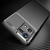 Luxury Carbon Fiber Pattern Soft TPU Bumper Shockproof Case For OPPO F21 Pro Reno 7Z 7 8 Lite 5 Protective Back Cover