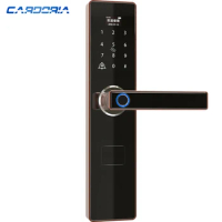 TUYA WIFI Mobile Phone Unlocking Fingerprint Keyless Magnetic Card Lock Core Outdoor Household Electric Deadbolt Smart Door Lock