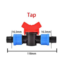 Offtake Valve Layflat Keran Air Selang Driptape PE 7mm 12mm 16mm 20mm 25mm Ke Drat 1/2” 3/4" inch Fi