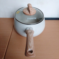 panci sup merek freemir anti lengket dengan pegangan kayu