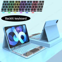 Touchpad Keyboard for iPad Pro 11 Keyboard RGB Backlit for iPad Pro 11 Case 2022 2021 2020 2018 Clear Style Keyboard Funda Capa
