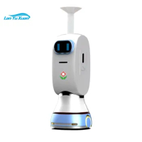 Intelligent Hospital Service Robot Rotatable Design OLED Display WiFi Android Operated Hot Spray Disinfecting