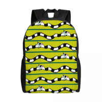 Customized Beetlejuice Sandworm Backpack Women Men Fashion Bookbag for School College Tim Burton Horror Movie Bags
