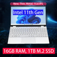 GMOLO 15.6 Inch Intel N5105 Quad Core Business Notebook School Laptop 16GB RAM 1TB M.2 SSD 512GB IPS Windows 10 Computer