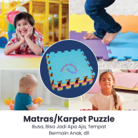 [2 Pcs] Karpet Puzzle, Matras Puzzle, Terbuat dari Busa Lembut dan Nyaman, Karpet Bermain Anak, Matr