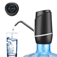5 Gallon Water Dispenser,Electric Drinking Portable Universal USB Charging Water Bottle Pump For 2-5 Gallon With 2 Silicone