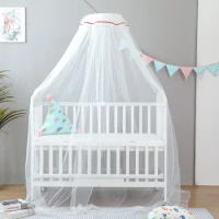 Summer Baby Crib Mosquito Net Self-stand Baby Bed Net Crib Netting with Holder Universal Baby Infant Bed Canopy Including Holder