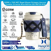 GERM Γ THE MET Octagon Vacuum Tumbler GE-MET23-K28 / GE-MET23-K36 Water Cup Portable 390ML Stainless