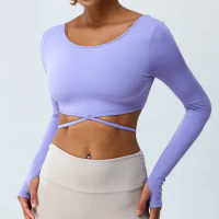 Sexy Yoga Clothes Long Sleeve Gym Crop Top Sports Yoga Top Seamless Yoga Shirts Crop Top Women Crop Sport Shirt Sportswear