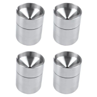 4X Stainless Steel Car Ashtray Smokeless Auto Cigarette Ashtray Ash Holder Creative Windproof Business Gift Car