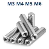 M3 M4 M5 M6 Internal Thread Cylindrical Pin GB120 Female Thread Locating Dowel Pin 304 Stainless Steel OD 4-12mm Length 12-80mm