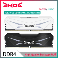GMOG Memory DDR4 RAM Memoria DDR4 8GB 16GBx2 3200MHz 3600MHz RAM DDR4 Metal Heat Sink For PC Desktop