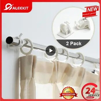 Self Adhesive Curtain Rod Holders No Drill Curtain Rods Brackets No Drilling Nail Free Adjustable Hooks -2