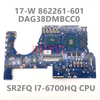 862261-601 High Quality For 17T-W100 Laptop Motherboard Core G38D DAG38DMBCC0 With i7-6700HQ CPU GTX1060 6GB 100% Full Tested OK