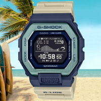 【CASIO 卡西歐】G-SHOCK 藍牙連線 懷舊復古風方形電子腕錶 女王節(GBX-100TT-2)