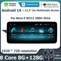 12.3 Inch Android 14 For Benz E W212 2009-2016 Car Accessories Auto Wireless Carplay Monitors Speacker Radio Multimedia Player