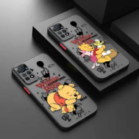 Cute Winnie the Pooh Phone Case For Redmi Note 11 12 13 9 Pro Plus 10 Lite 9S 12S K40 12C 10 9 9S Hard Matte Shell