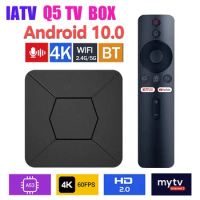 IATV Q5 Android 10 Smart TV Box Android 10 Allwinner H316 Media Player Quad 4K WiFi Bluetooth Voice Control YouTube BT5.0