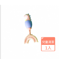 東京 Ito 兒童卡通牙刷小恐龍U型牙刷 適合3-8歲(矽膠 軟毛 刷牙 蛀牙 洗牙 牙醫 安全環保 toothbrush)