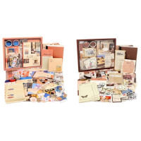 348 Piece Vintage Scrapbook Kit Scrapbooking Supplies Kit Junk