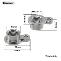 HEPPE Bicycle Thru Axle End Cap M12 P1.5/P1.75 Axle Nuts Bike Hub Shaft Skewer Nut End Cap for Repla