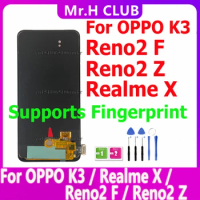 OLED For Oppo Reno2 Z Reno 2Z Reno2 F Reno 2F LCD Display Screen Touch Digitizer Assembly For OPPO K3 / Realme X LCD Screen