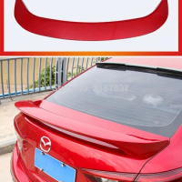 For Mazda 3 M3 Axela 2014 to 2017 year spoiler Primer or any ABS Plastic Rear Roof Spoiler Wing Trunk Lip Boot Cover Car Styling
