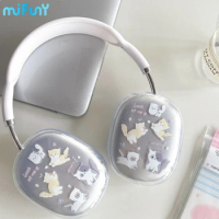 Mifuny Airpods Max Cases Cover Cute Cat Transparent Earphone Case Protector Suitable for Airpods Max Earphone Accessories Y2K