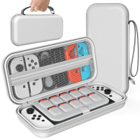 For Nintendo Switch Storage Bag Portable Travel Carrying Box Waterproof Protect Cover Accessories with Games Cartridges Storage