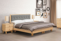 【尚品傢俱】HY-A150-01 哥本哈根實木5尺布面床頭片 / 6尺布面床頭片