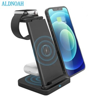 3 in 1 Wireless Charger Stand For iPhone 13 12 Mini Pro Max XS 8 Apple Watch 6 5 4 3 Fast Charging Dock Station For Airpods Pro