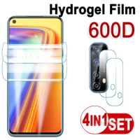 Safety Hydrogel Film For OPPO Realme 8 Pro 4 2PCS Screen Protector+2PCS Camera Glass For Realme 7 Phone Protector Cover Film