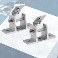 2 Pcs Solar Panel Mounting Brackets Flat Roof Mount Holder 15-30 Degree Angle Roof Solar Panel Brack