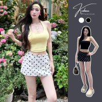[KB51] Chân váy ngắn chấm bi KOBAN, váy mini skirt Y2K màu trắng, đen có quần bảo hộ form ôm siêu tô